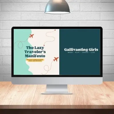 website design mockup on desktop coputer screen.